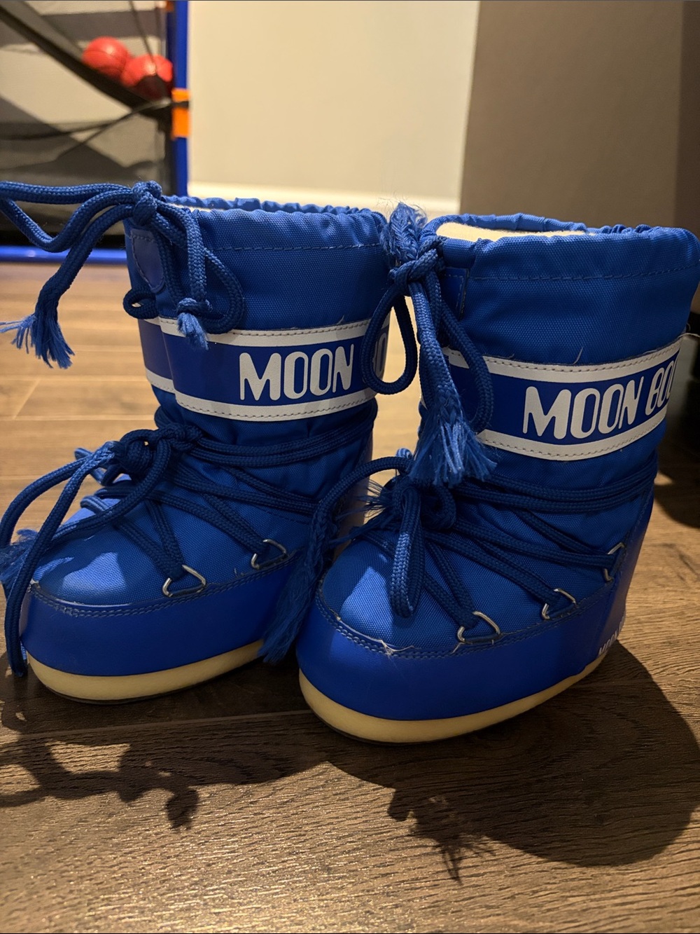 Moon Boot Kids Royal Blue Winter Lace-Up Snow Boots